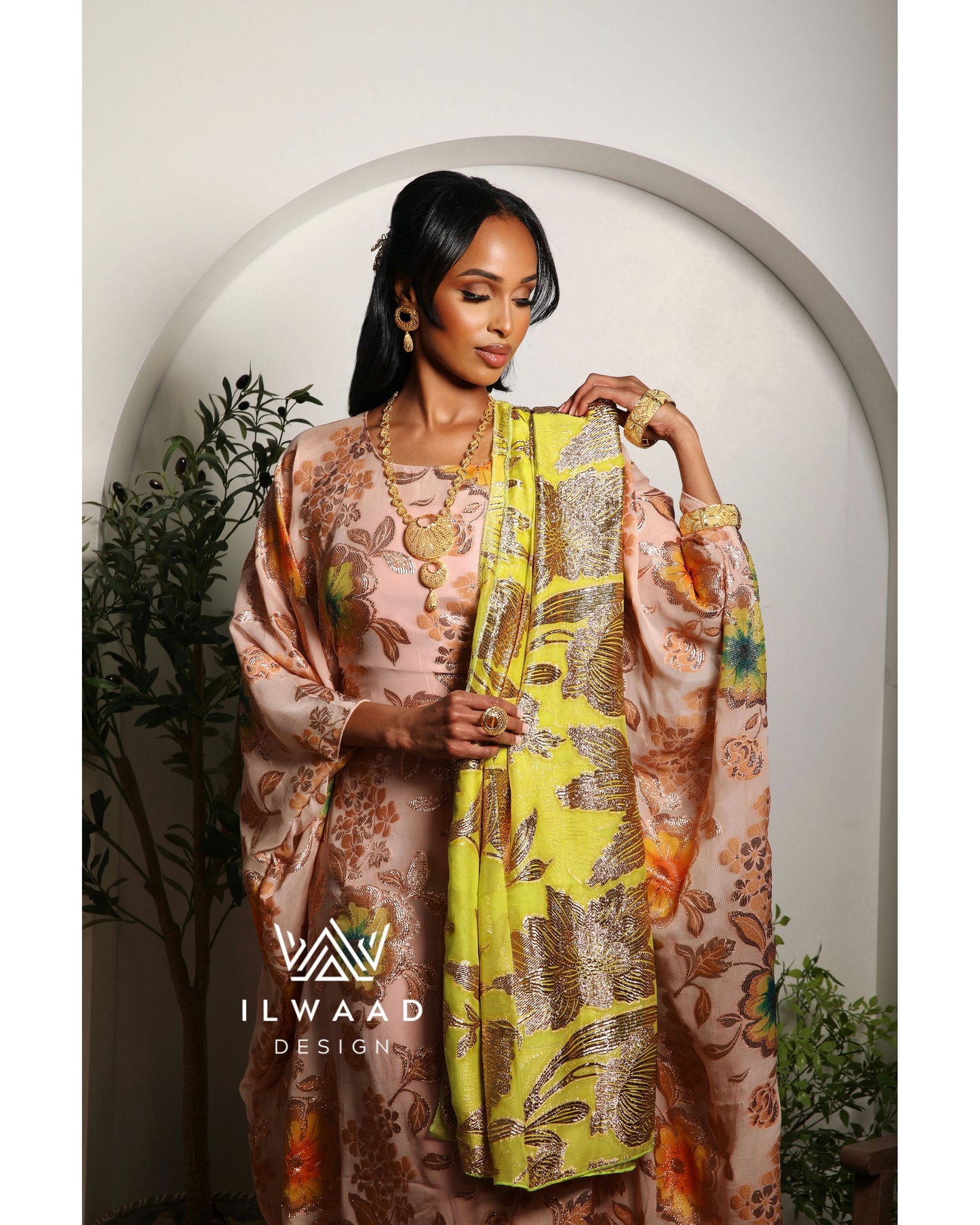 FRANSAAWI DIRAC & GARBARSAAR - LIGHT PINK MULTICOLOR & NEON GREEN
