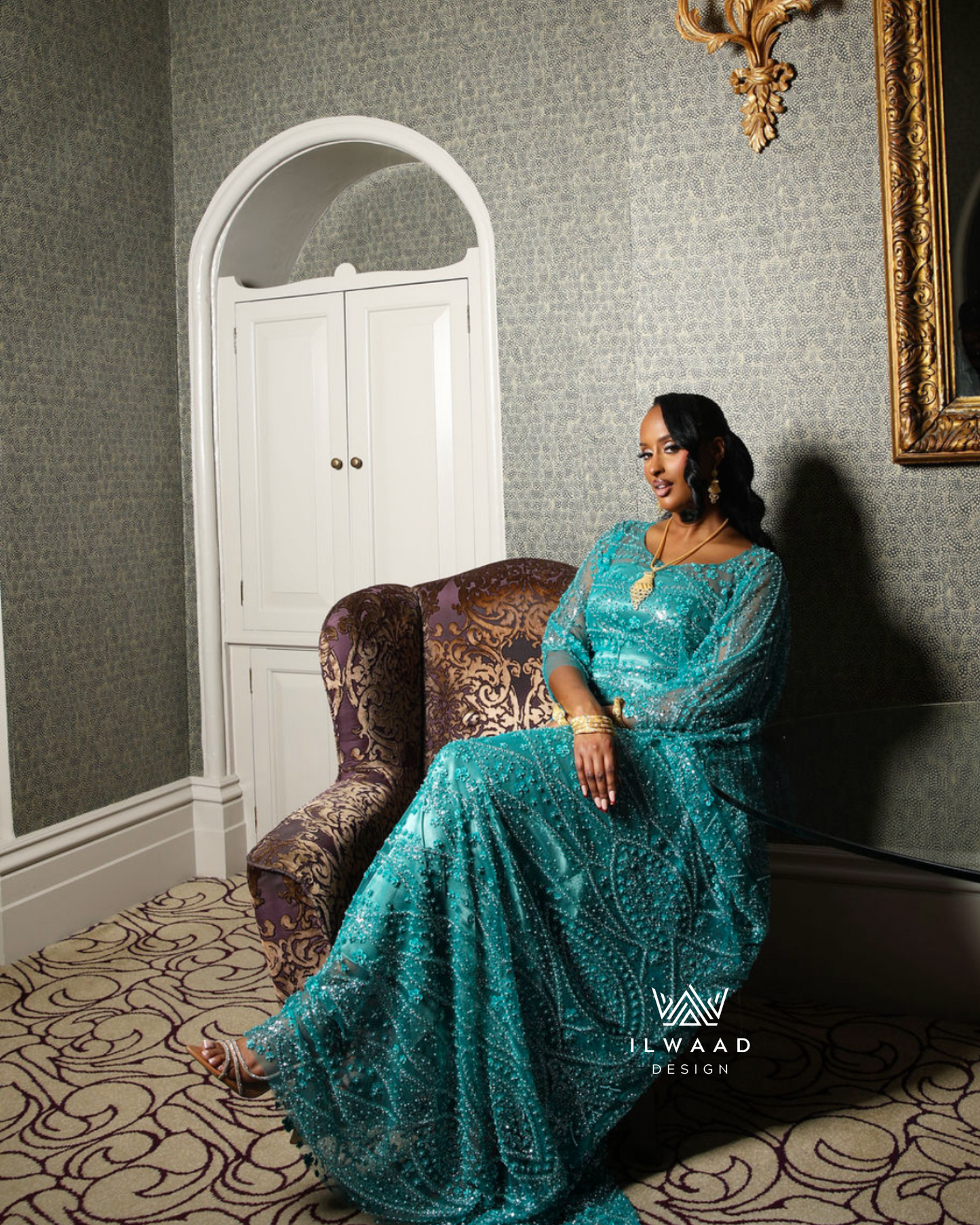 Opulence (Lace Dirac) Turquoise