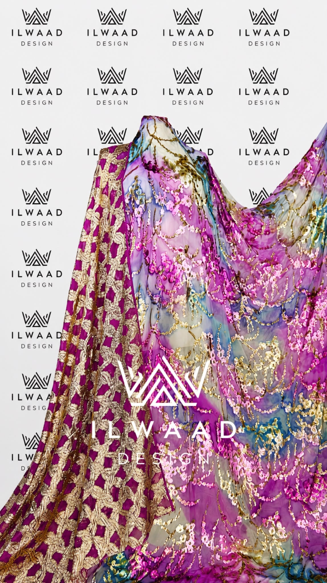 MAQBAL DIRAC & GARBARSAAR - FUCHSIA GOLD TURQOISE