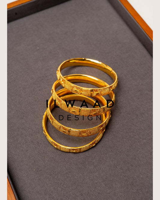 4 Piece Golden Bangles