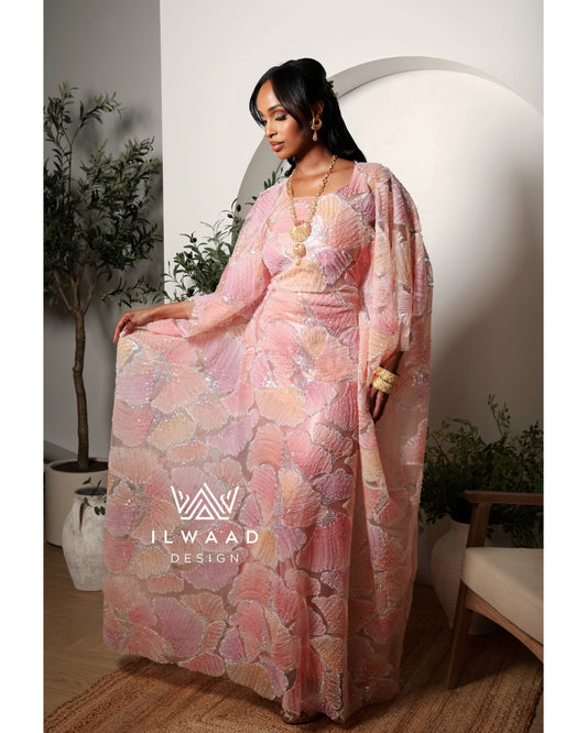 LINA (Lace Dirac) - PINK PEACH MULTI COLOR