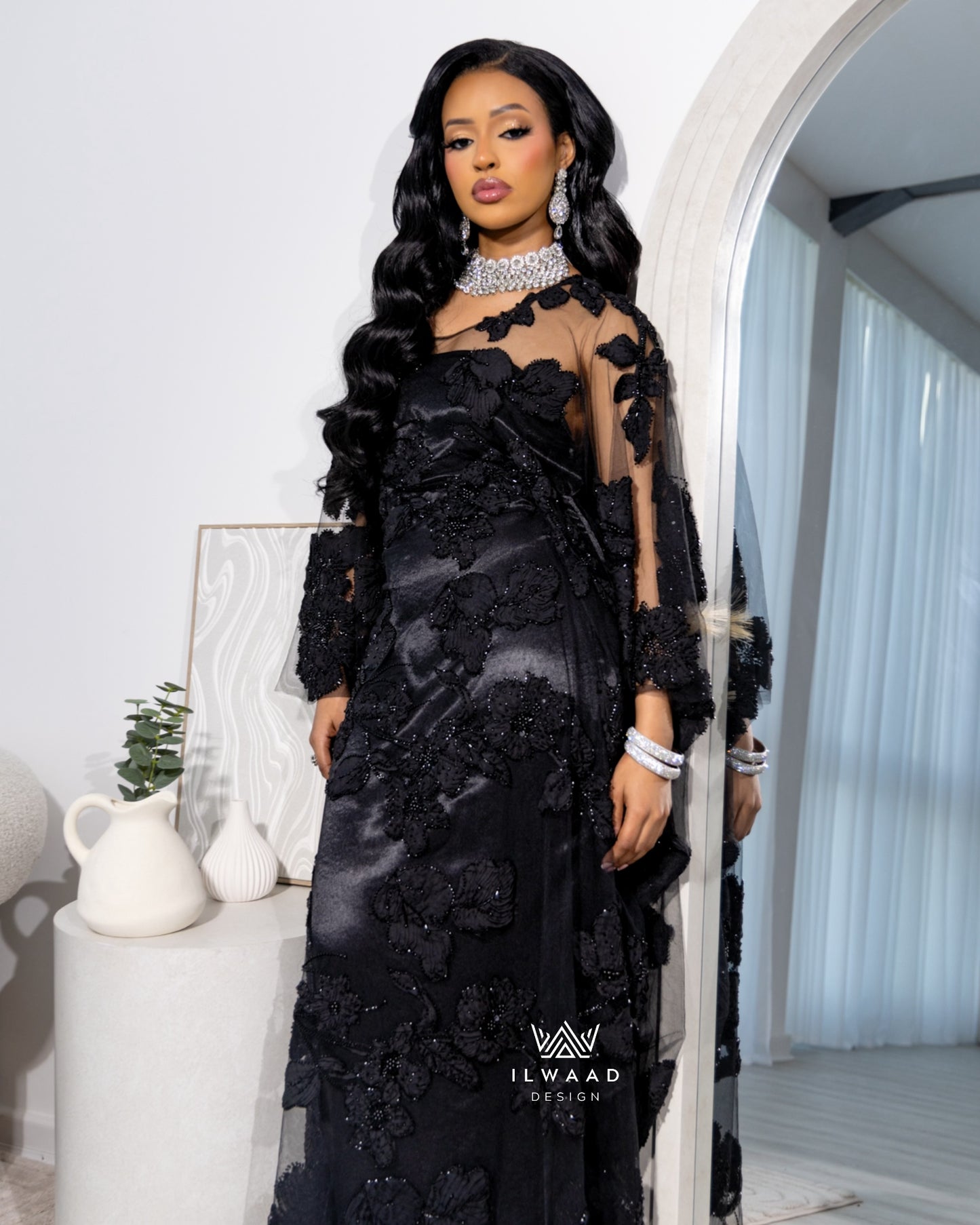 majestic lace dress PRE-ORDER Majestic (Lace Dirac) Black – Ilwaad Designs