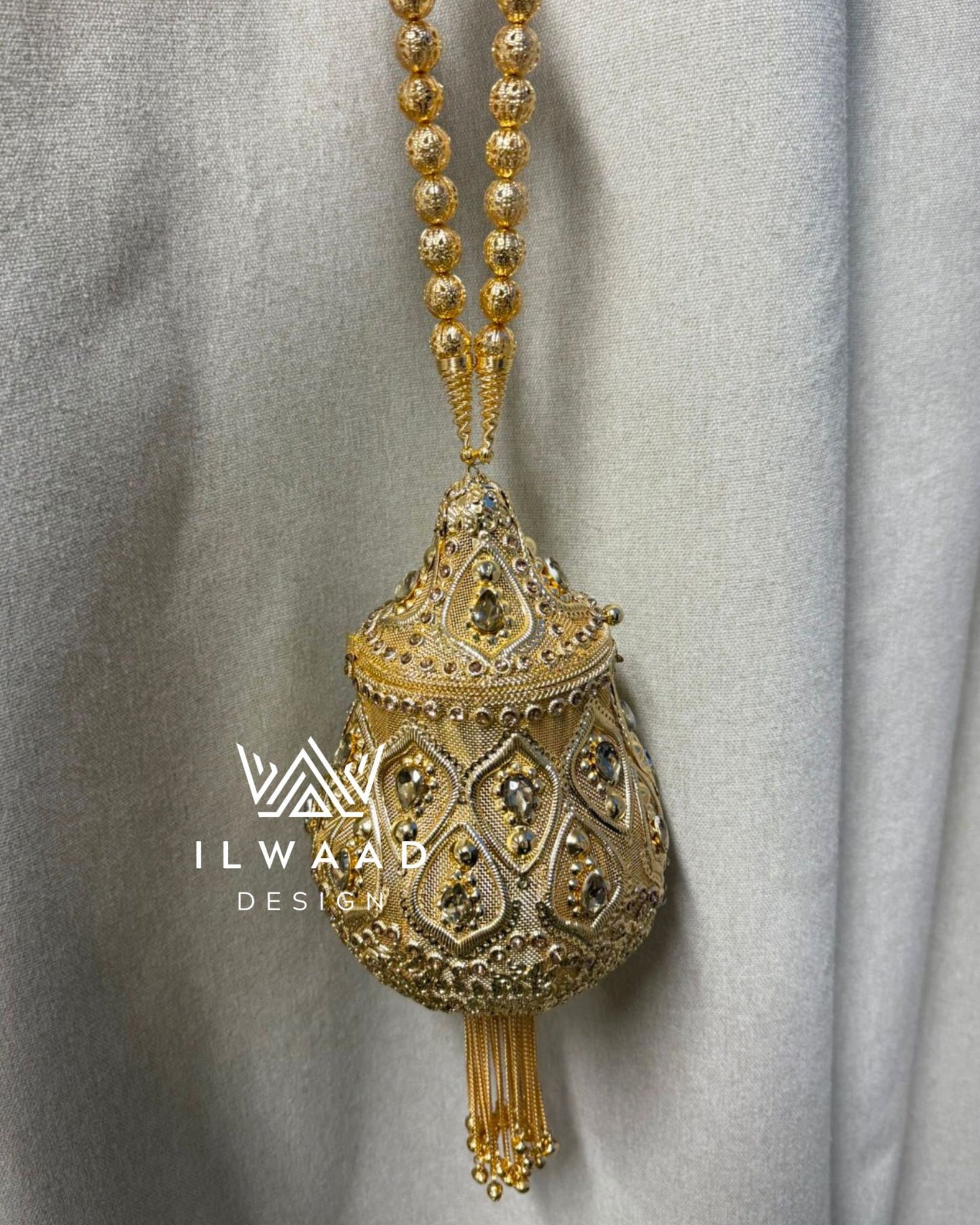 Gold Oval Bridal Bag